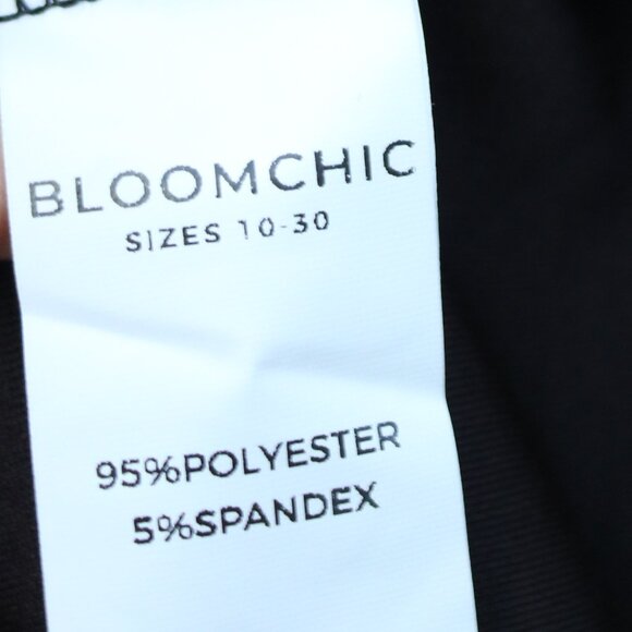 NEW Bloom Chic Black Sleeveless Square Neck Poly Knit A-Line Full Dress Sz 14/16 - Picture 8 of 8